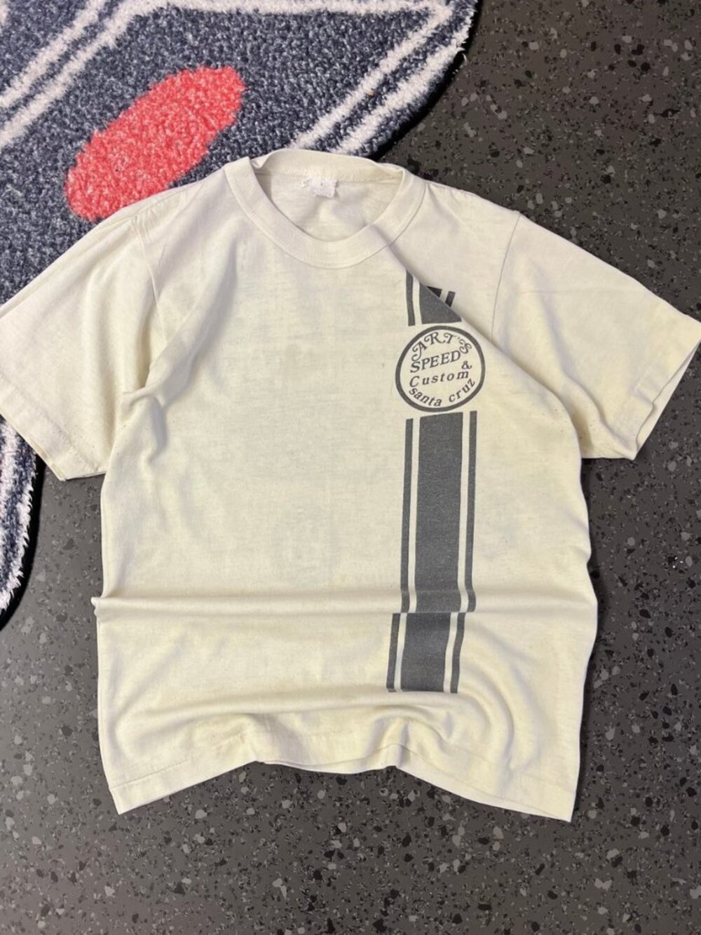 True Vintage single sitch ARTS Speed & Custom Santa Cruz Vintage Cream T-Shirt